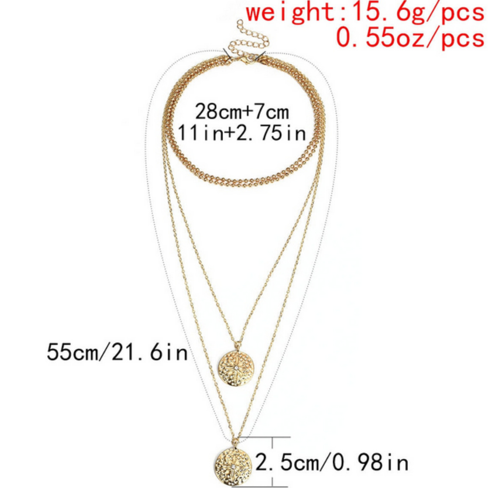 🍒 LAST!😲 ELETRA Double Coin 🌟Necklace - Picture 4 of 8